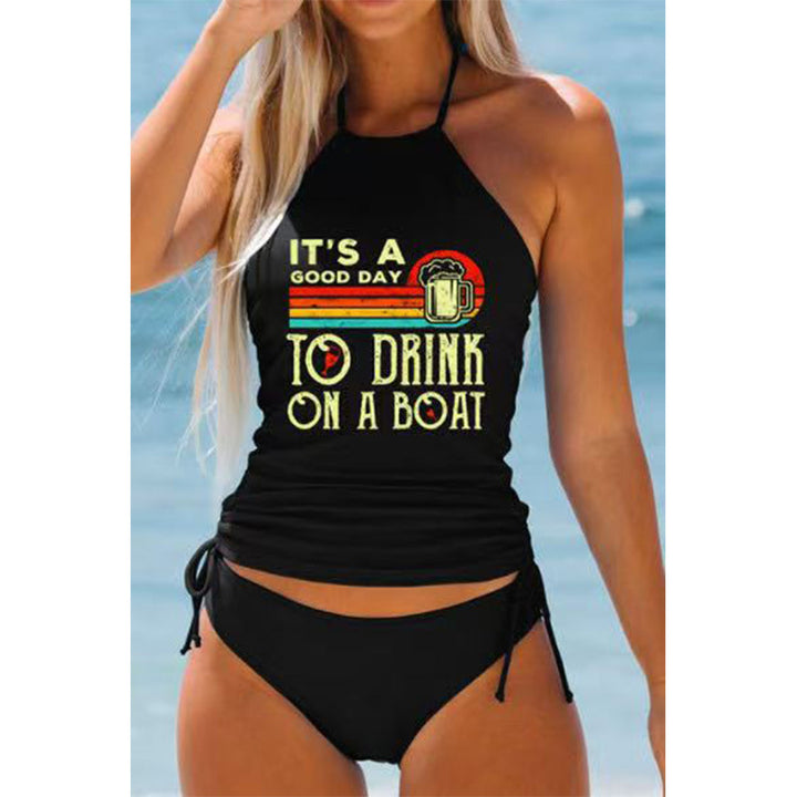 Dame Tankini-sæt med justerbare stropper og moderne hjerte design Stilla