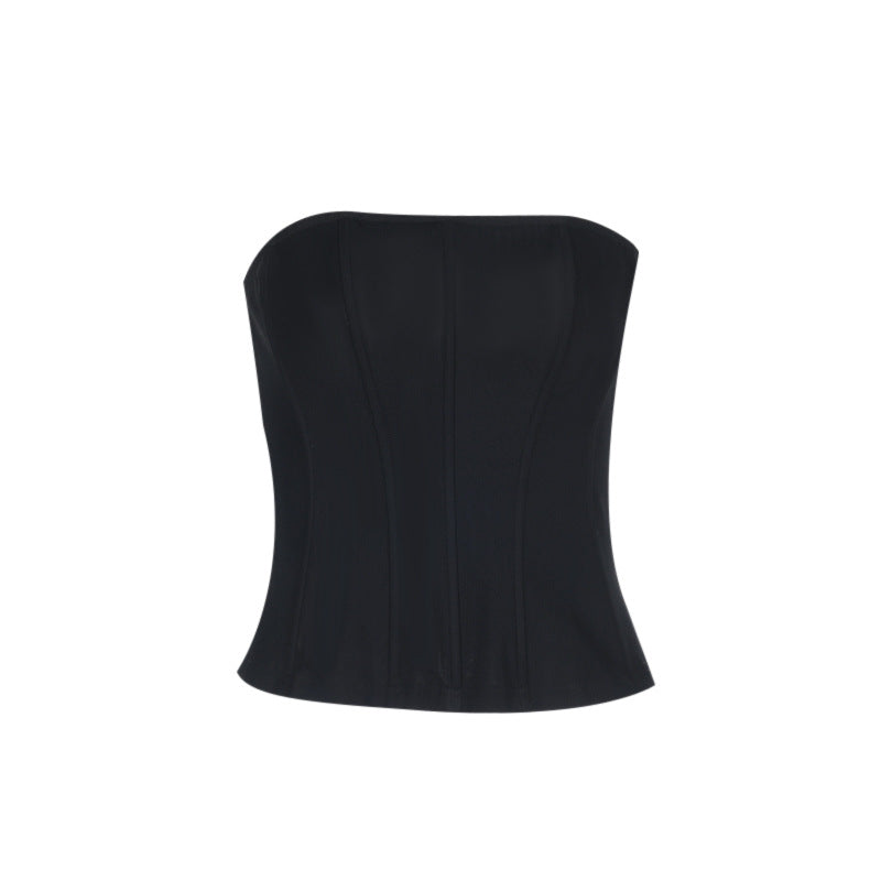 Dame Bustier-top med figurskabende design Skovae
