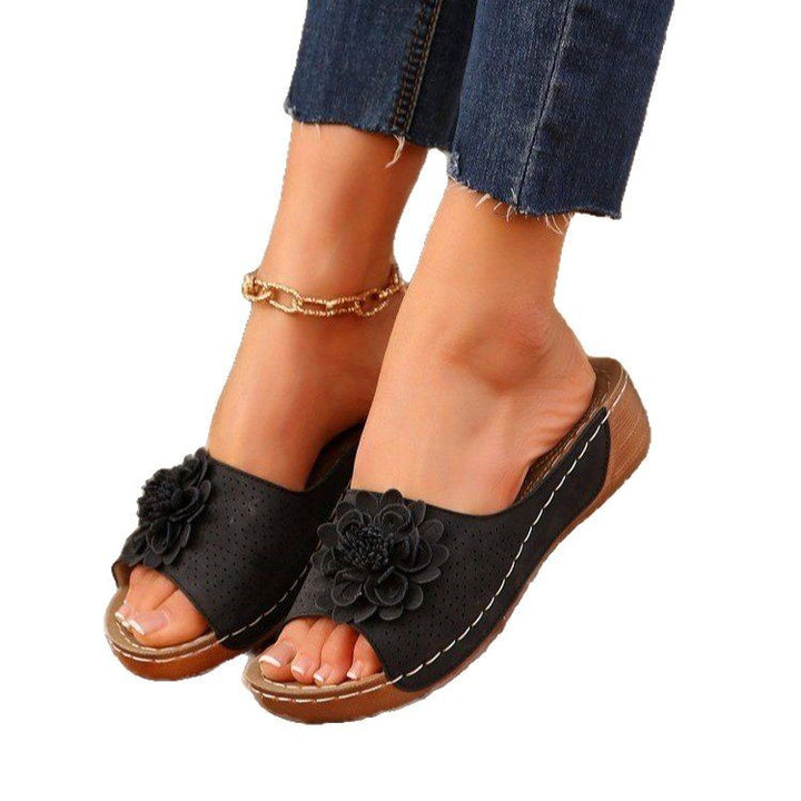 Dame mode toe separator sandaler med blomstret design og ergonomisk komfort Stilla