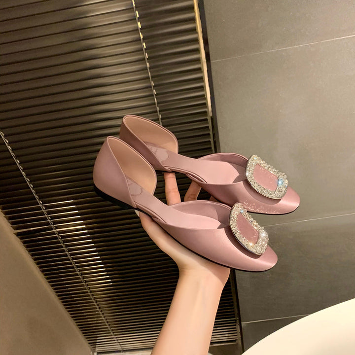 Dame Elegant Strass-besatte Slipper Stilla