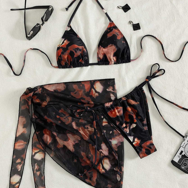 Dame Triangel-Bikini med gennemsigtig overdel Skovae