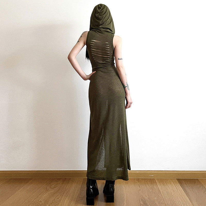 Femme High-Slit Maxi Kjole Stilla