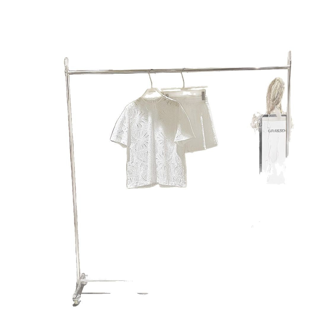 Dame Luftig Blonder Bluse og Shorts Sæt Stilla