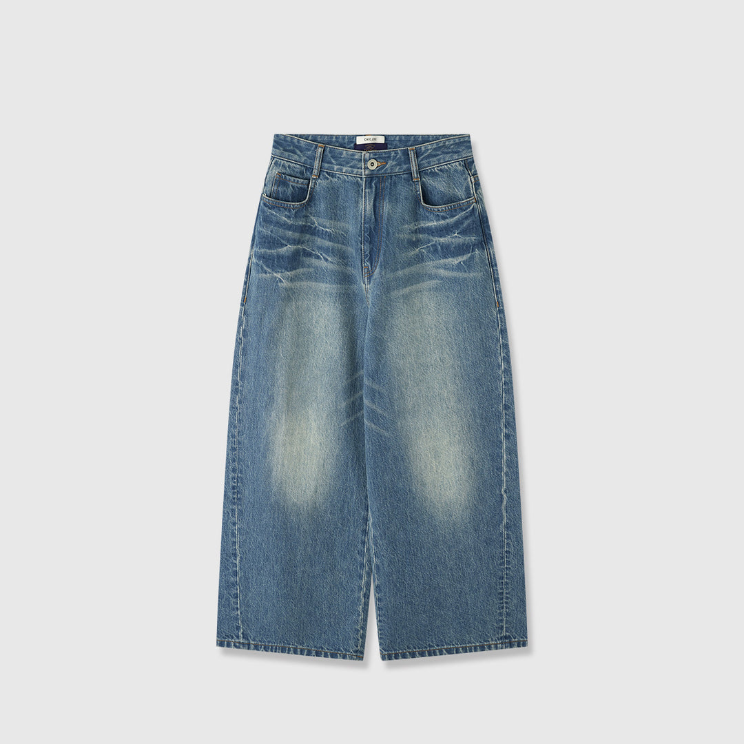 Dame brede jeans i moderne snit Stilla