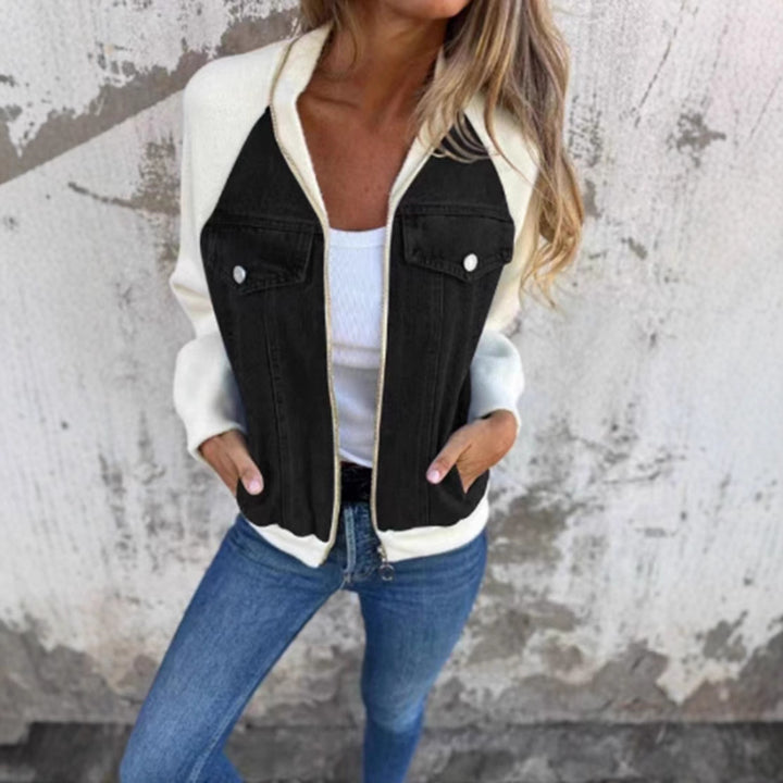 Dame Sporty Denim Jakke med hyggeligt foret og elegante ærmer Stilla