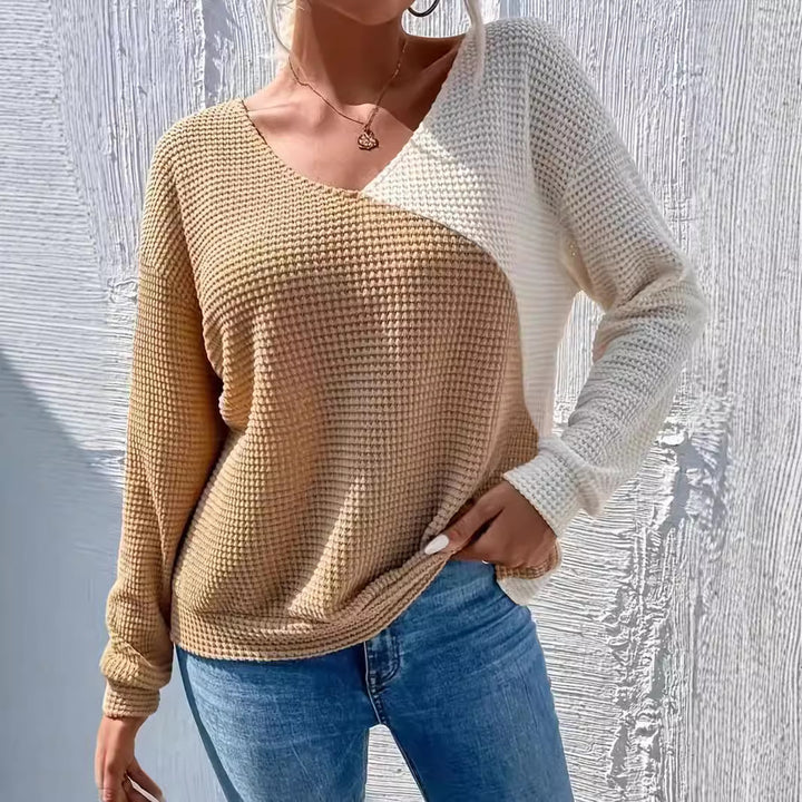 Dame Lækker Sweater med V-Udskæring Stilla