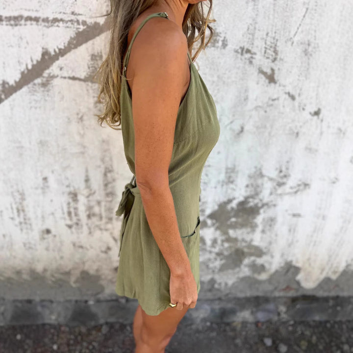 Dame Button-Up Overall med Lommer Stilla