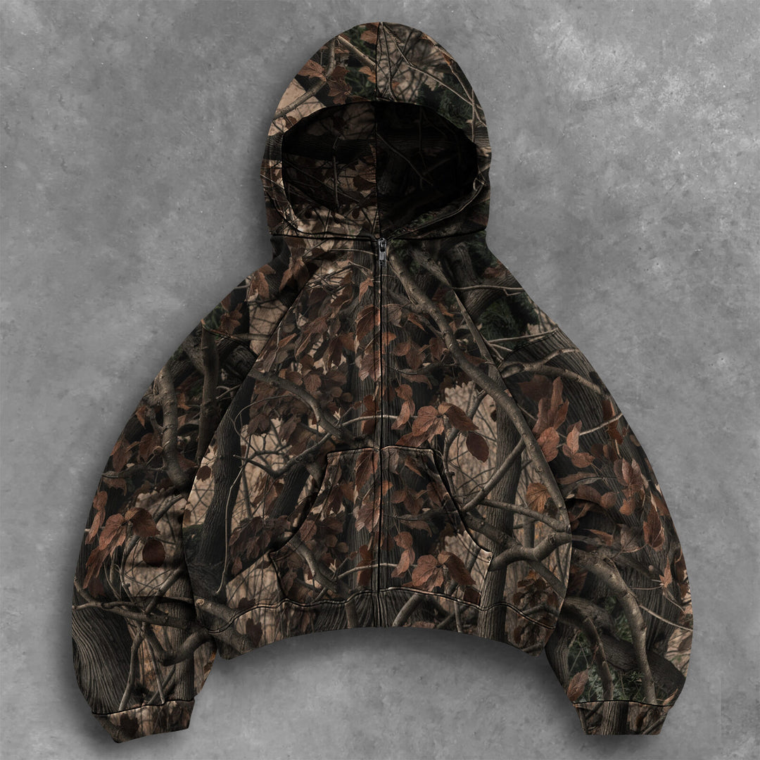 Herrer Urban Camouflage Zip-Up Hoodie Stilla