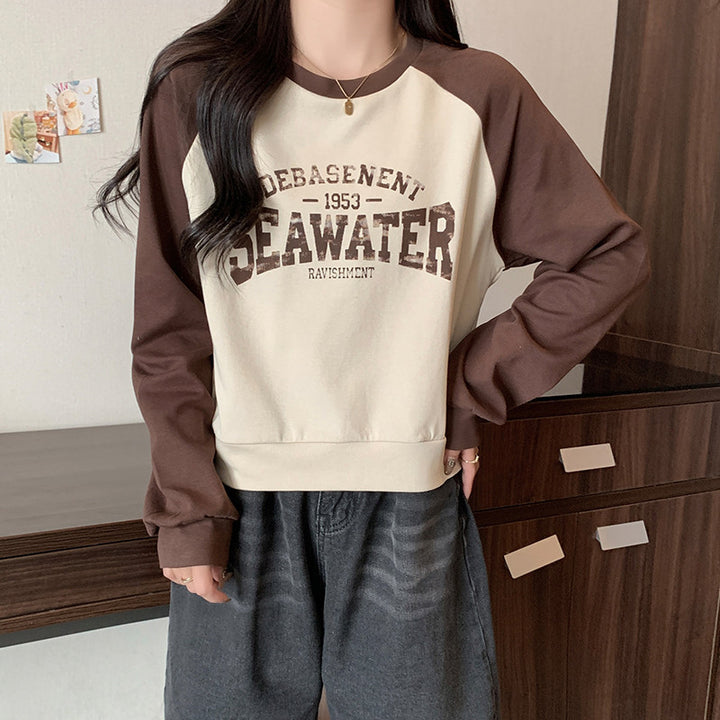 Dame Casual Grafik Rundhals Sweatshirt Stilla
