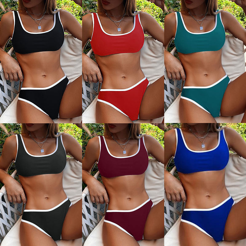 Dame Sporty Højskåret Bikini-Sæt Stilla