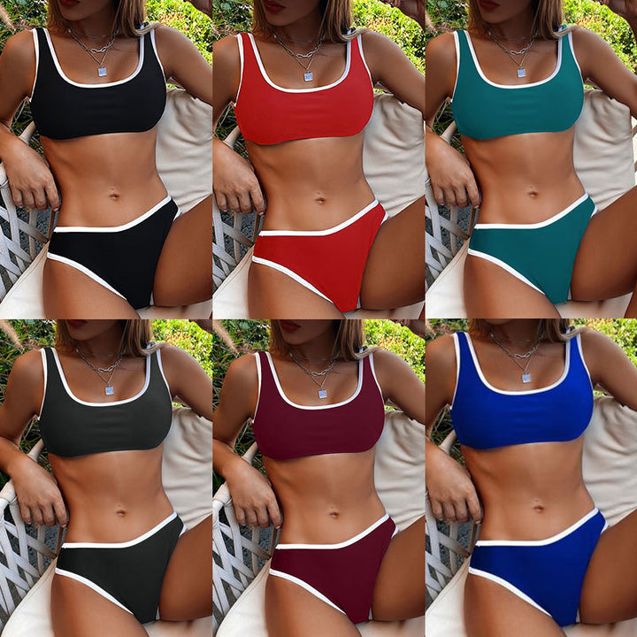 Dame Sporty Højskåret Bikini-Sæt Stilla