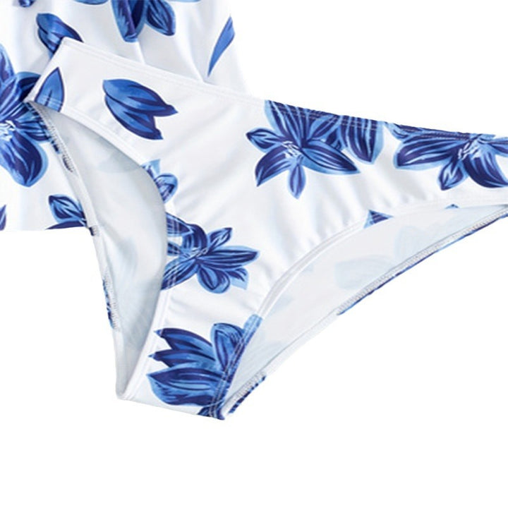 Dame Tankini-sæt med fashionabel knude og blomsterdesign Stilla