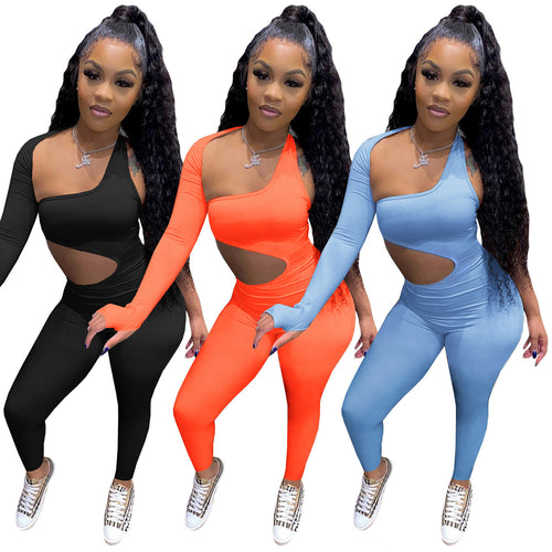 Dame heldragt med cut-out og asymmetrisk snit Stilla