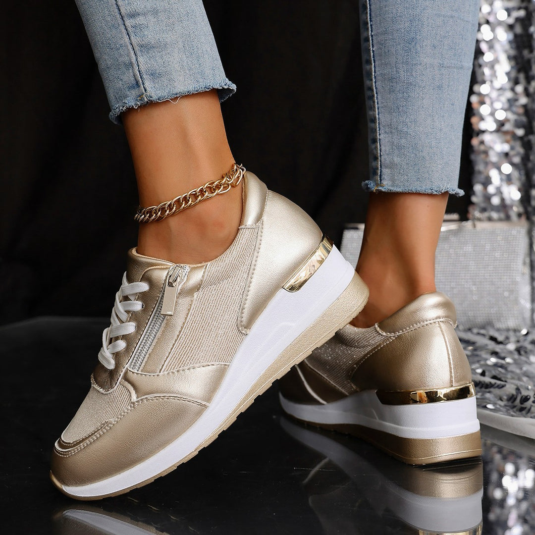 Dame Sneakers med innovativ lynlås og modeglans Stilla