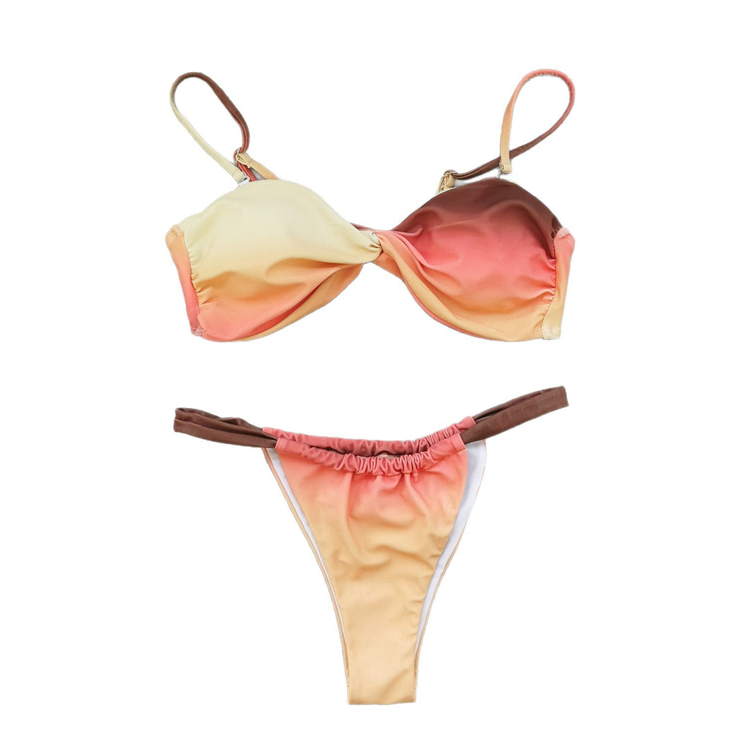 Dame Bikini-sæt med innovativ gradient-teknologi og høj cut Stilla