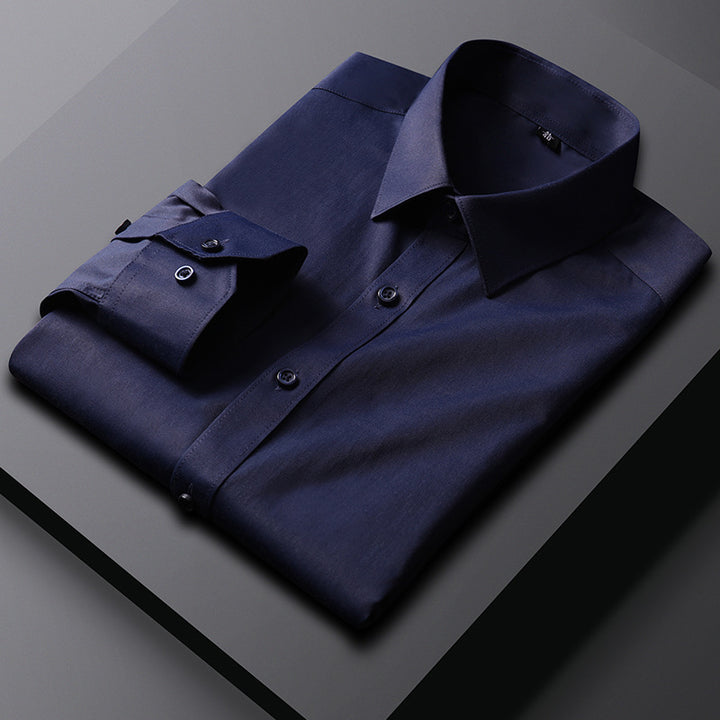 Herrer business skjorte i åndbart mikrofiber med elegante detaljer Stilla