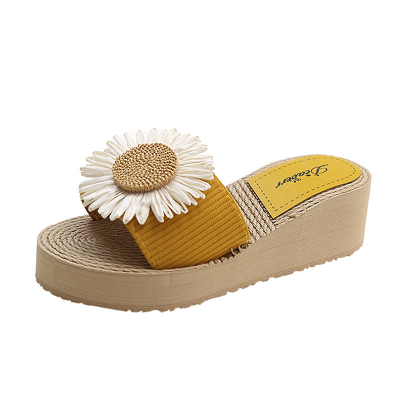 Dame mode dekoreret sandaler med blomster-applikation Stilla