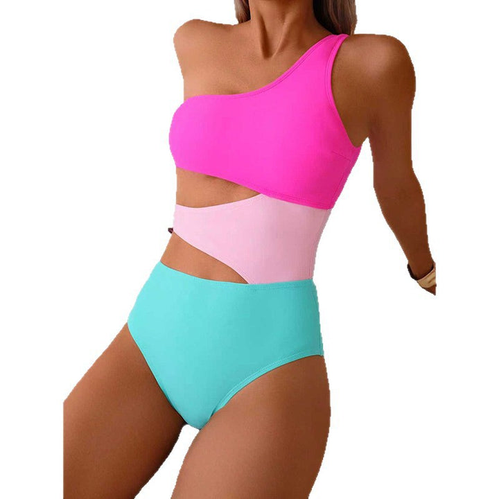 Dame Cut-Out Badedragt med asymmetrisk design Skovae