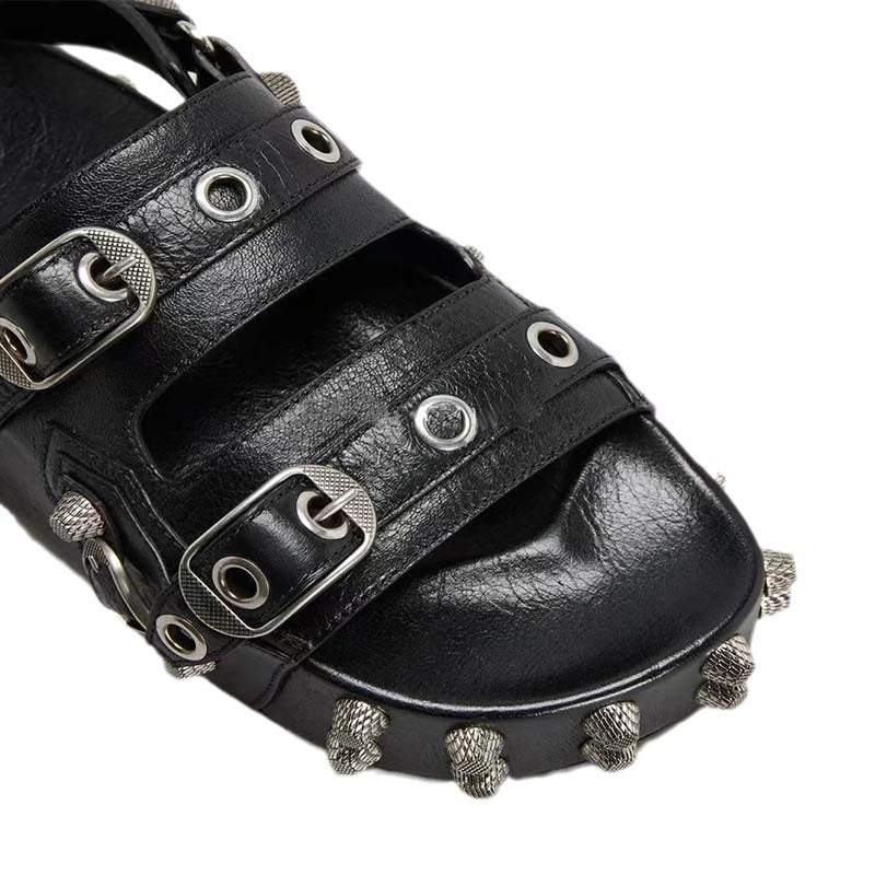 Femme Spids Platform Slide Sandaler Stilla