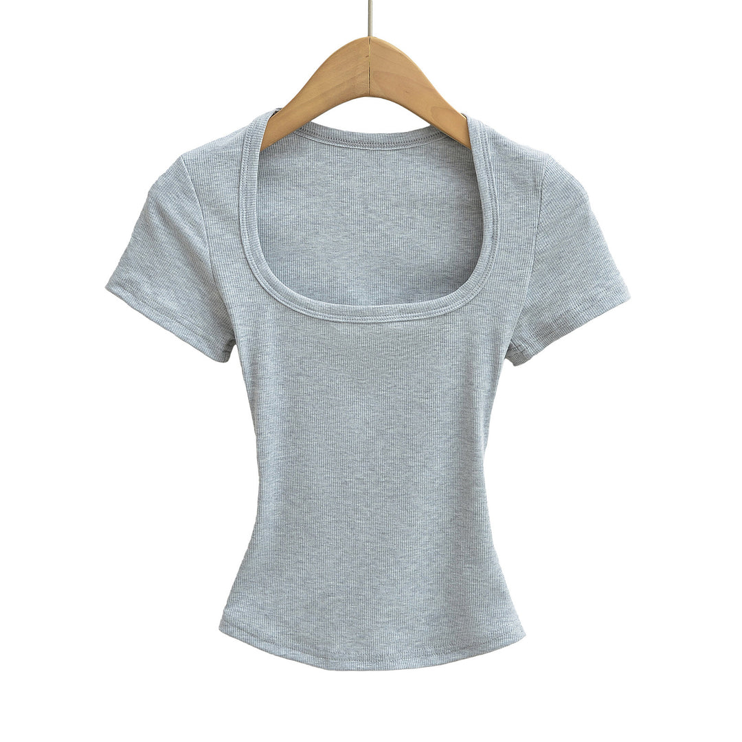 Dame figursyet rundhalset T-shirt lavet af kvalitetsjersey Stilla