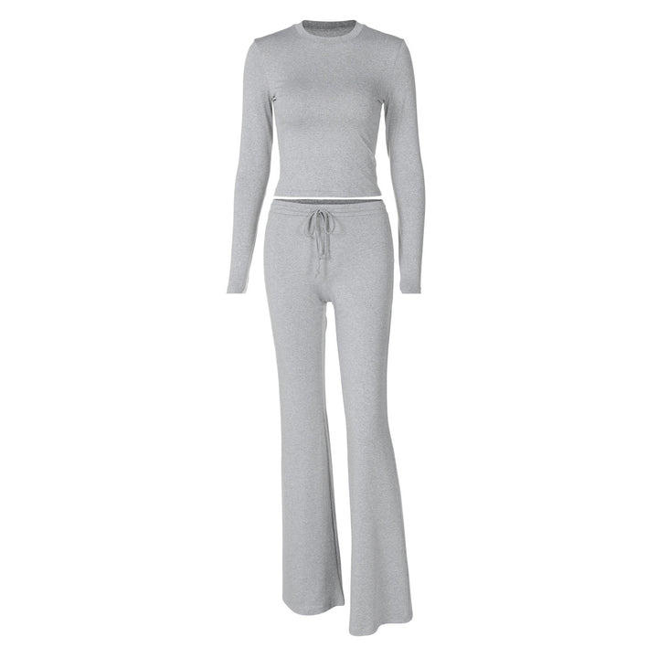 Dame Behagelig Langærmet Jumpsuit med flagrende ben og elastisk talje Stilla