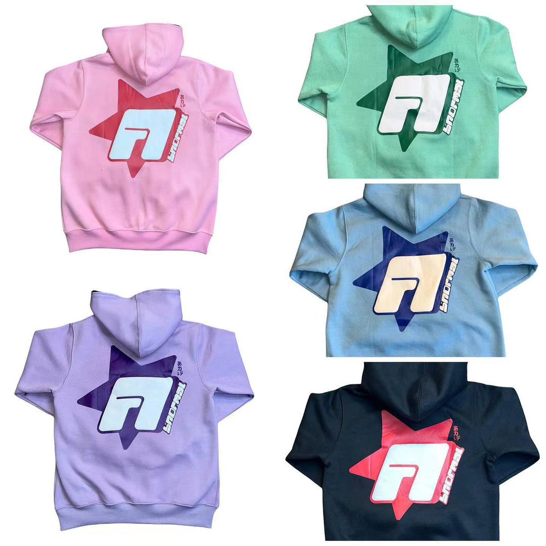 Herrer fritids zip-hoodie med grafiktryk Stilla