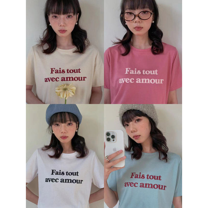 Dame T-shirt med kreativttryk og behagelig pasform Stilla