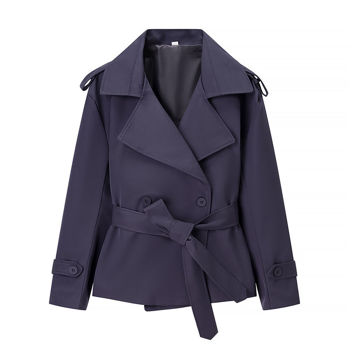 Dame elegant trenchcoat-jakke med taljerbar bælte Stilla