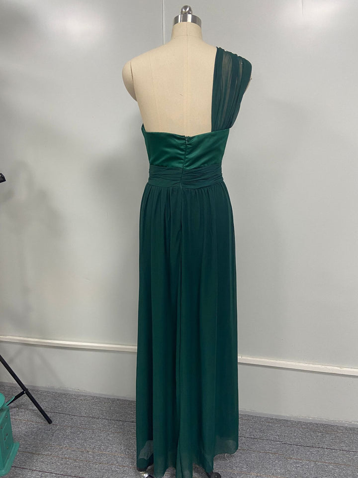 Dame maxikjole med skulderfri snit og flydende chiffon stil