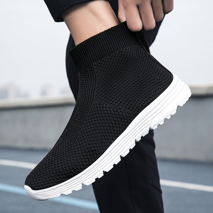 Herrer Let Strik Højskaft Sneakers Stilla