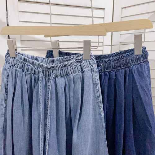 Dame Høj talje Denim Maxi-Nederdel Stilla
