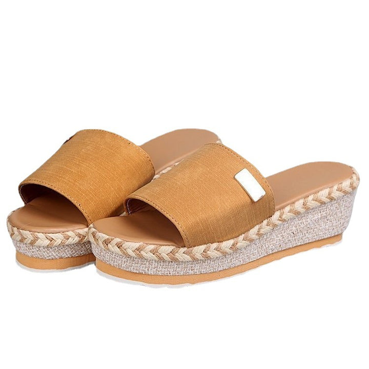Dame Wedge-sandaler med raffineret vævning og elastisk remdesign Stilla