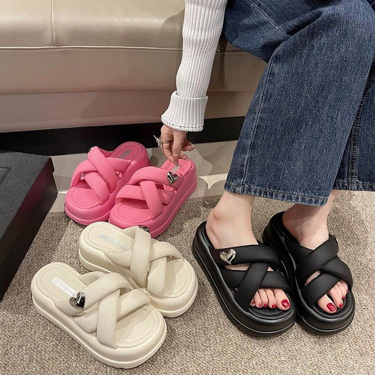 Dame Komfortable Plateau-Sandaler med justerbare remme og moderne design Stilla