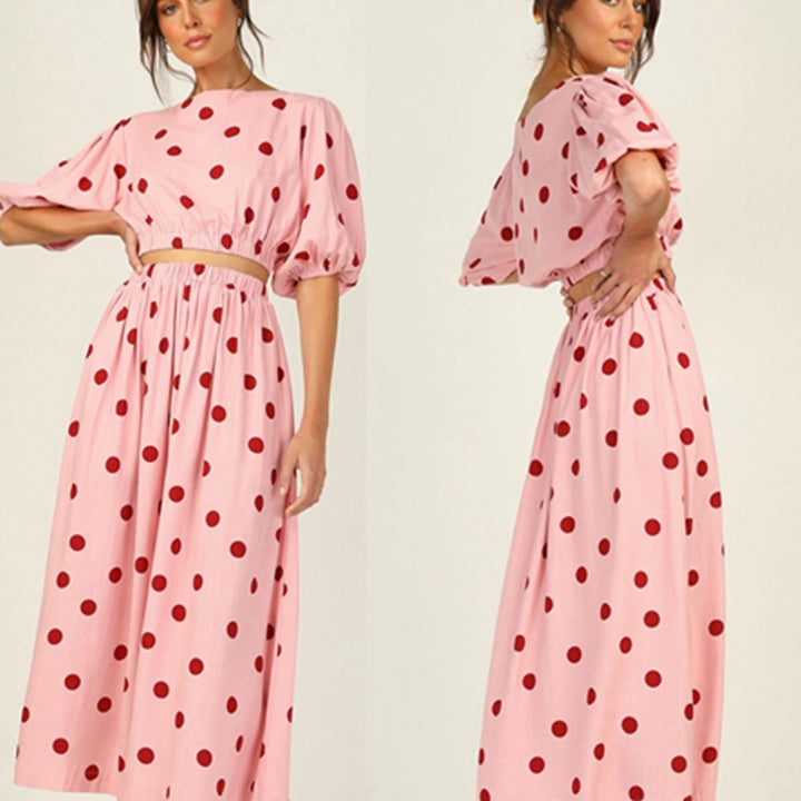 Femme Polka Dot To-delt Sæt Stilla