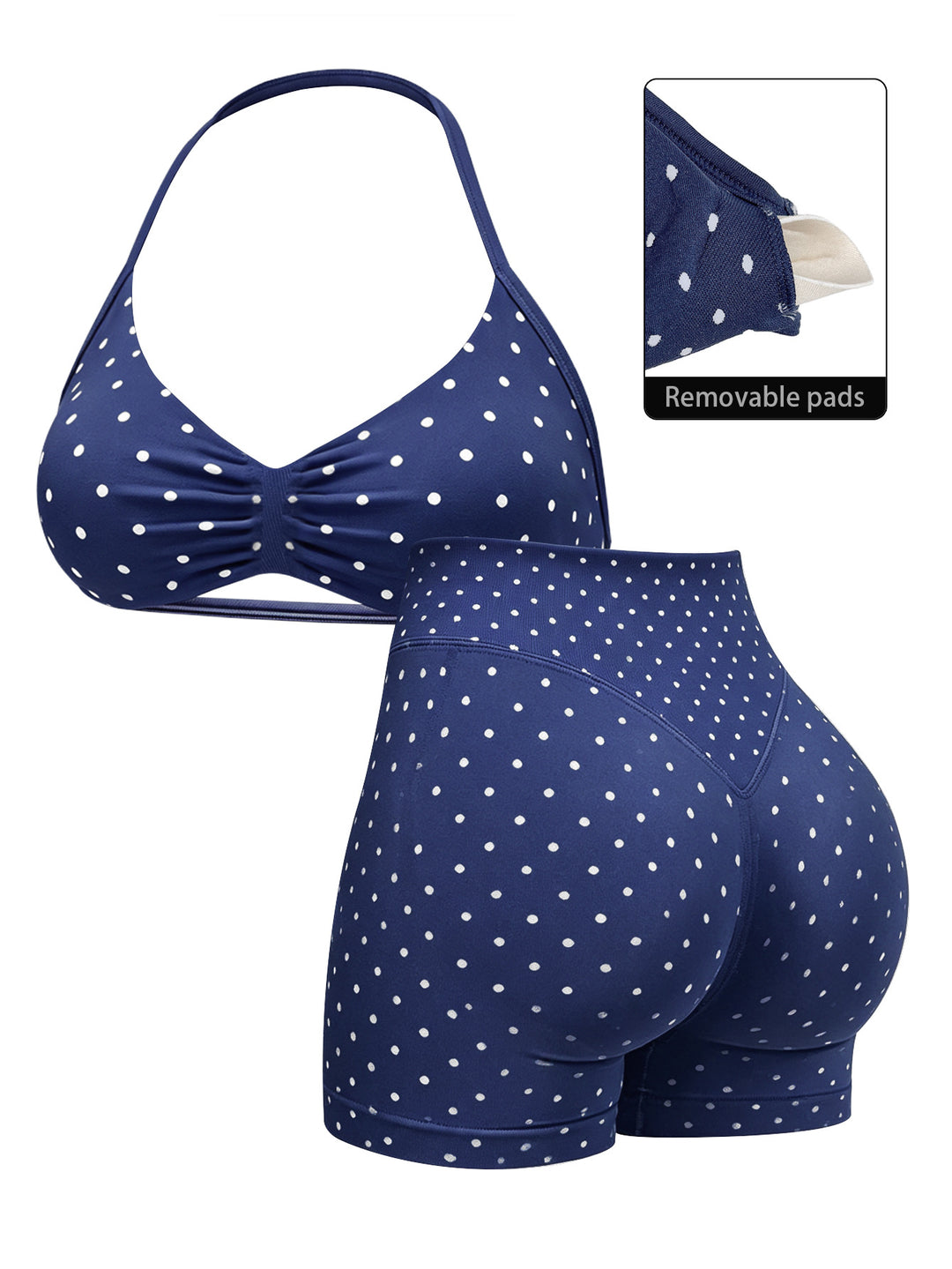 Dame Sporty Bikini med polstret top og høj talje Skovae