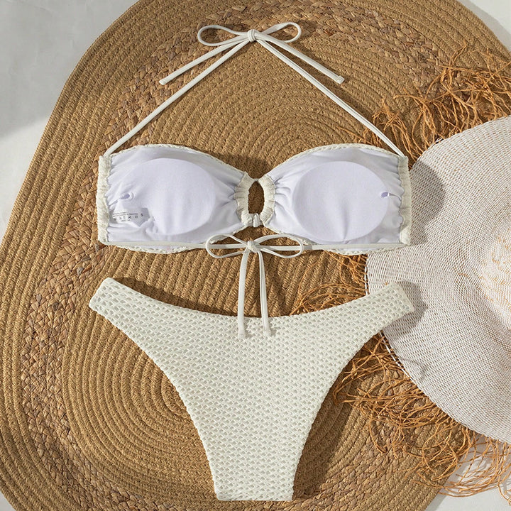 Dame Triangel-Bikini med innovativt bindedesign Skovae