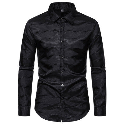 Herren tekstureret satin skjorte Stilla