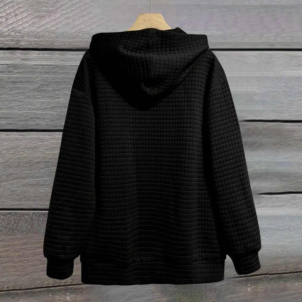 Kvindernes afslappede hoodiejakke med motiverende print Stilla