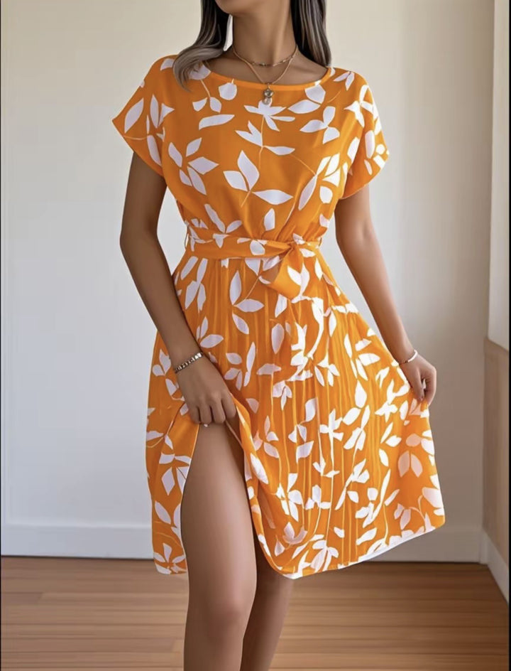 Dame Blomster Shirt Midi Kjole Stilla