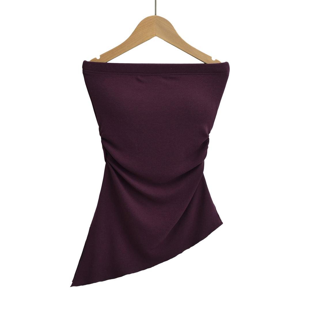 Dame asymmetrisk top med elegant off-shoulder-design Stilla