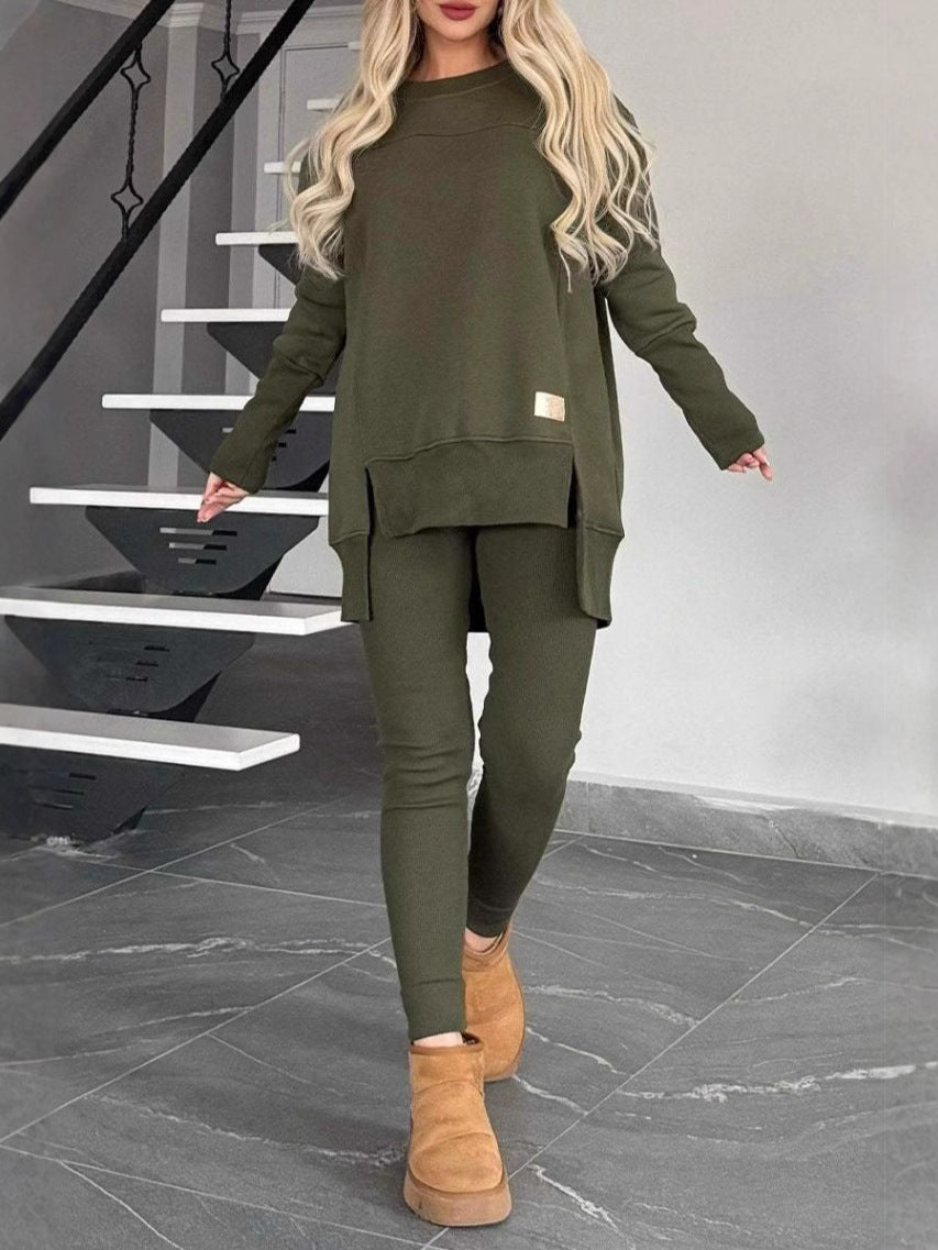 Dame afslappet lounge-sæt med brede sweatshirts og komfortable leggings Stiila
