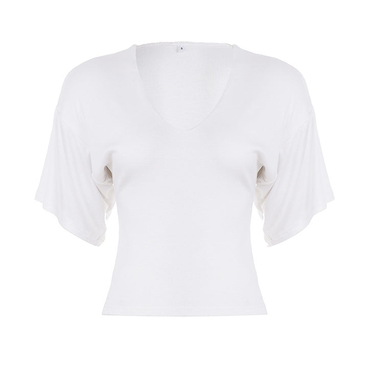 Damen lässiges V-Neck T-Shirt Skovae
