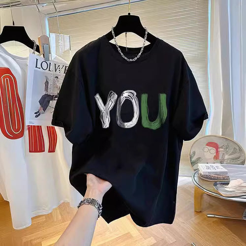 Dame T-Shirt med kreativt skrift og afslappet oversized pasform Stilla
