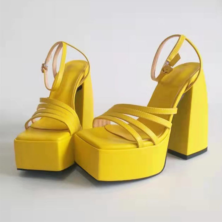 Femme Høj-Plateau Rem-Plateau Sandaler Stilla