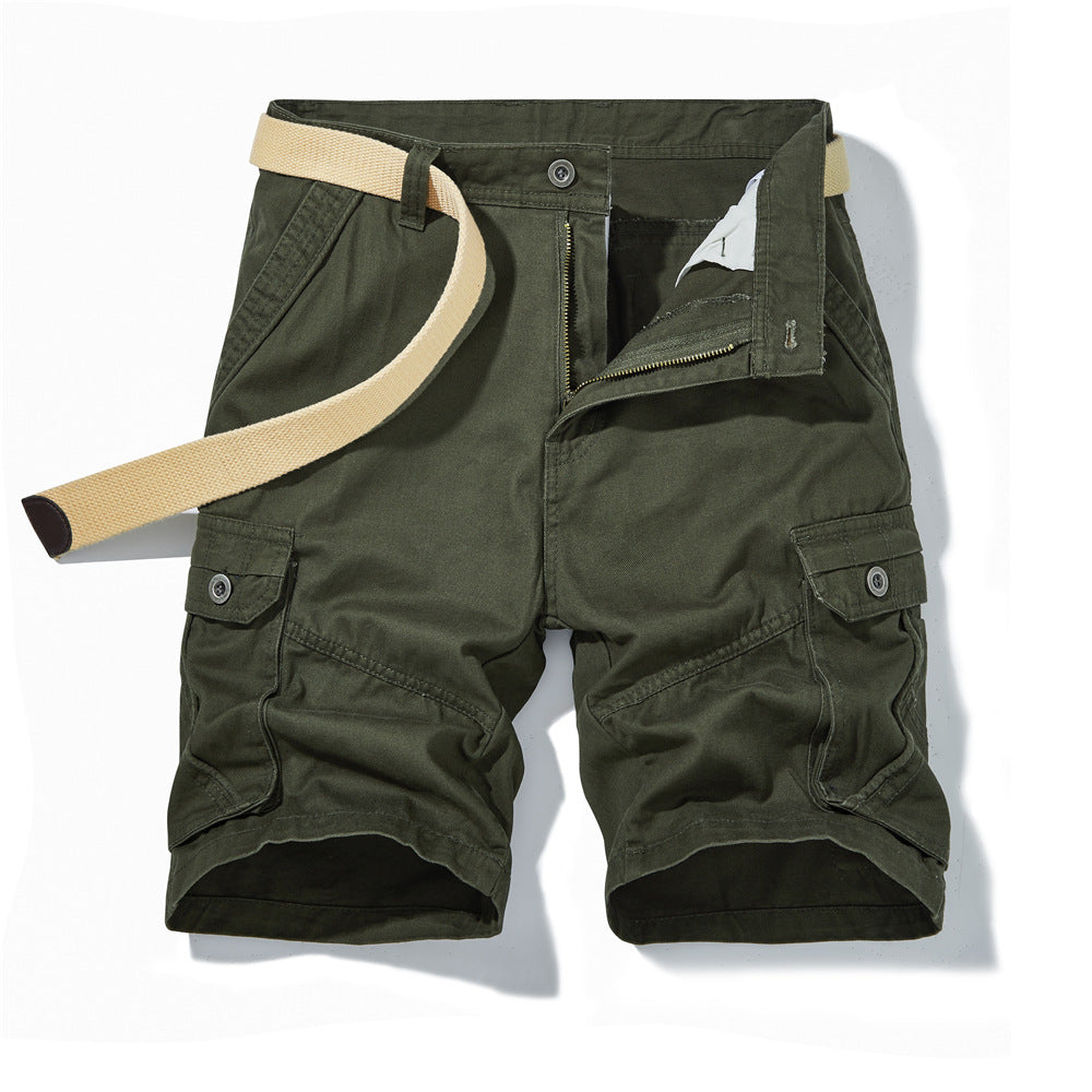 Herrer funktionelle Cargo-Shorts med fleksible bæltestropper og praktiske sidelommer Stilla