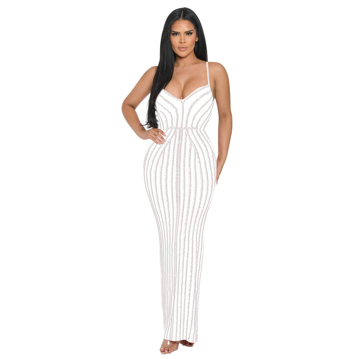 Dame Bodycon Aftenkjole med strapless glitrende detaljer Stilla