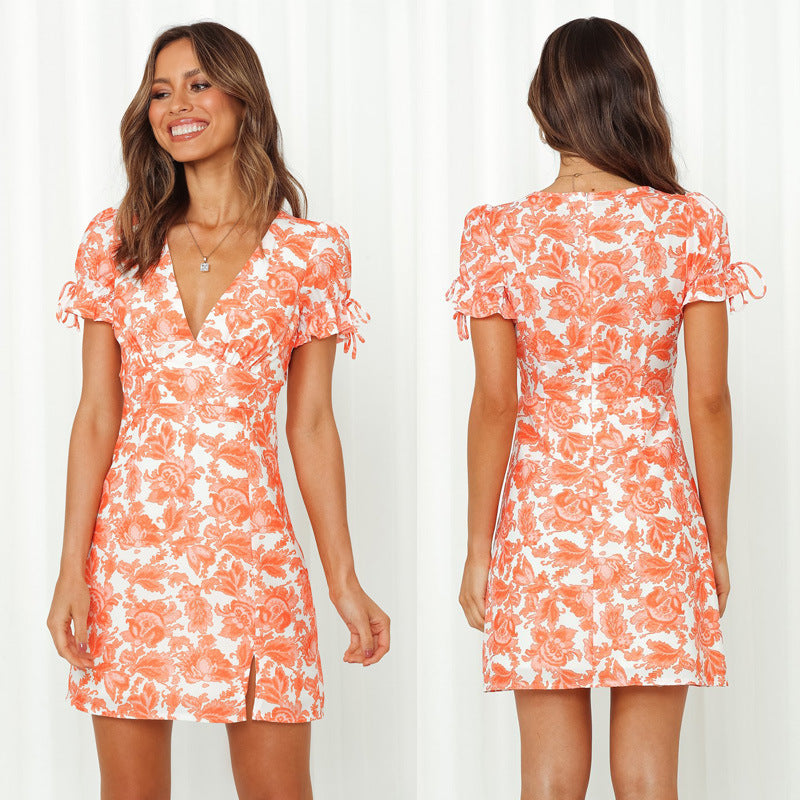Femme Elegantes Floral Mini Kjole Stilla