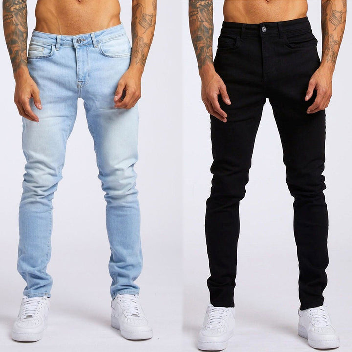 Herrer Slim-Fit Denim Jeans med hoftefremhævende snit og høj elasticitet Stilla