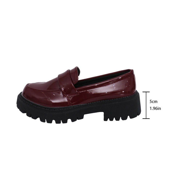 Dame Chunky Slipper med blank overflade og robust profil Stilla
