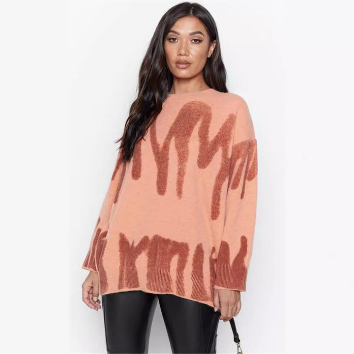 Damer Løs sweater med unik farvegradient og bred pasform Stilla